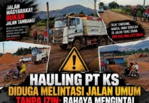 HAULING PT KS DIDUGA MELINTASI JALAN UMUM TANPA IZIN: BAHAYA MENGINTAI, PEMERINTAH KONUT DIMINTA SEGERA BERTINDAK