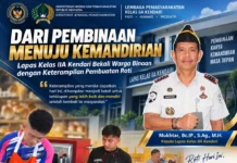 LAPAS KELAS IIA KENDARI BEKALI WARGA BINAAN DENGAN KETERAMPILAN PEMBUATAN ROTI